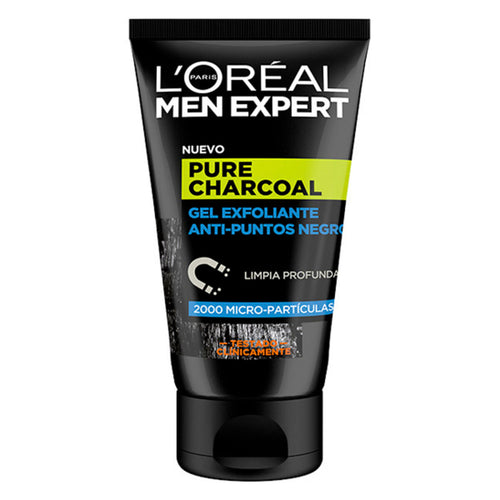Facial Exfoliator Pure Charcoal L'Oreal Make Up Men Expert (100 ml) 100 ml-0