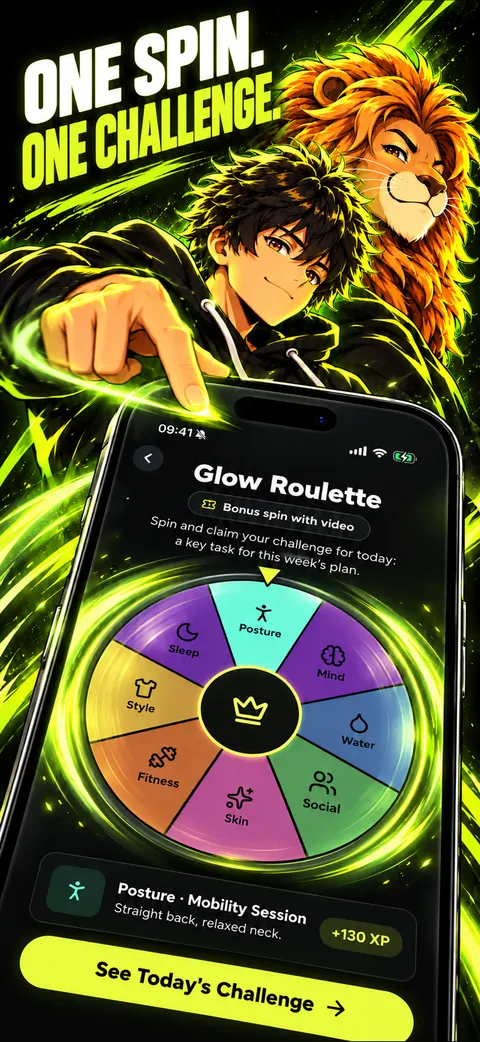 Screenshot of the Looksmaxxing: Glow Up Coach app